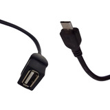 Cabo Otg Adaptador Micro Usb V8 Para Pendrive Celular Cor Preto