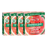 Garnier Fructis 4 Pack Shampoo Bar Hair Food Sandía 60 Gr