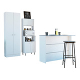 Combo Kitchen 42 Mueble Cocina + Barra Cocina + Optimizador