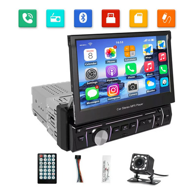 Autoestéreo Carsapro 9609 MP5-2 1DIN Pantalla 7'' Retráctil Bluetooth + Cámara Reversa | Envío gratis
