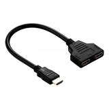 Cable Splitter Hdmi 1 X 2 1080p 1 Macho A 2 Hembra 30cm