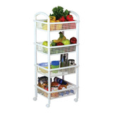 Rack Organizador Multiusos C/ruedas De Frutas Y Verduras