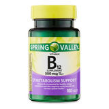 Spring Valley Vitamina B12 500 Mcg Cianocobalamina 100 Pieza