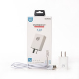 Cargador Ditron Carga Rapida 4.2 A Celular Cable Tipo C 3a Color Blanco