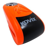 Traba Disco Kovix Con Alarma Naranja Perno 10mm Hanex Um