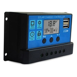 Controlador De Carga Del Panel Solar 12v/24v 30a Lcd 2 Puert