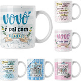 Caneca Dia Dos Avós Com Caixinha Atacado Kit 6 Unidades