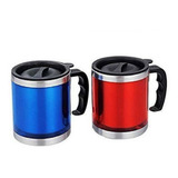 Taza Jarro Térmico Manija Tapa Acero Inoxidable Vaso Mug