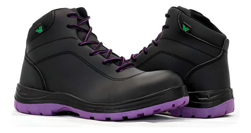 Vanvien Bota De Seguridad Plexus Lila Para Dama Impermeable