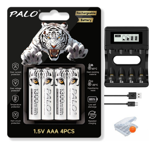 Cargadores Y Baterías Recargables Para Palo Pila 1.5v Aa/aaa