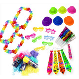 Kit Cotillón Colores Flúor Neon Para 12 Personas