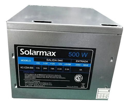 Fuente Solarmax Para Pc 500w   Iarok 