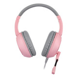 Fone Headset Gamer Com Fio Microfone 40mm Usb Rosa Motospeed