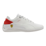 Tenis Puma Ferrari Drift Cat 4 Blanco Rojo 306896-02