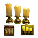 Velas Veladoras Vela  Luz Led X 3 Undy-13   Full