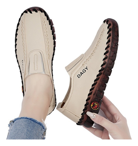 Mocasines Casuales Para Mujer Zapatos De Cuero Cómodos B