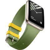 Correa Pulso Xiaomi Band 7 Pro Textura Cuero Lujo Verde