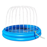 Piscina Inflable + Alfombra De Agua Chorros Cascada Niños