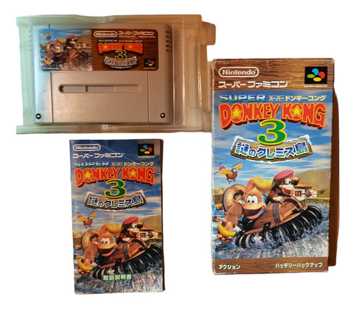 Donkey Kong Country 3 Japonés Con Caja Y Manual Snes Super F