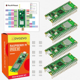 Dvozvo Paquete De 4 Raspberry Pi Pico W Con Cabezales Pre-so