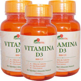 3x Vitamina D3 180 Cap Vegetal 800ui 3 Meses Envio Gratis