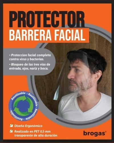 Mascara Protector Facial Reutilizable Barrera Sanitaria