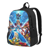 Mochila Mega Man Megaman Mujer Trend Niños Mochila Escolar V