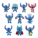 Set 10 Figuras Stitch De Disney Juguete De Colección