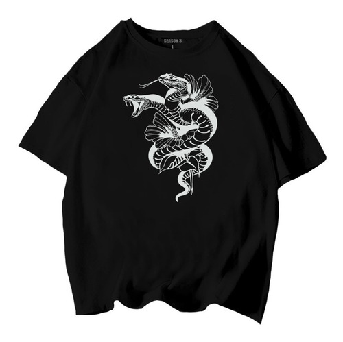 Playera Serpiente Doble Oversize Fkttsh Moda Urbana  D132