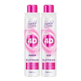 Kit Progressiva 4d Supreme Shampoo Antiresiduo 1l + Gloss 1l