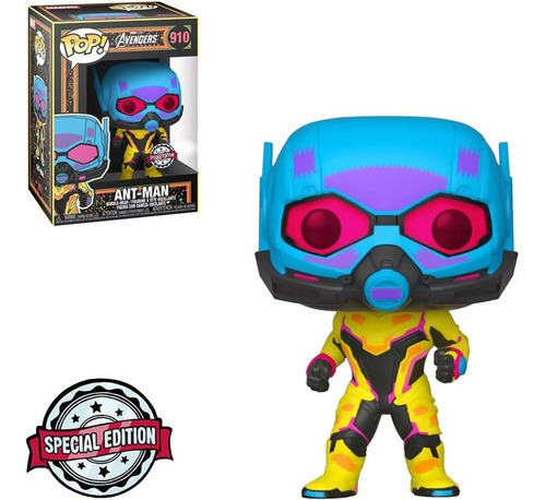 Funko Pop Marvel Blacklight Ant-man 910 Exclusivo