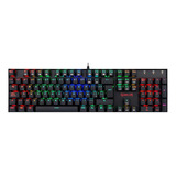 Teclado Gamer Redragon Mitra K551, Rgb, Black Red 