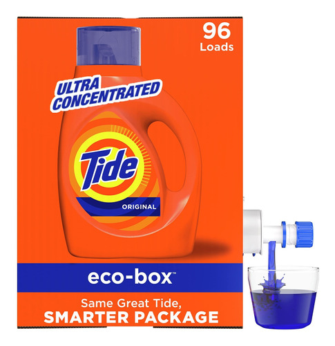 Tide Jabón Líquido De Detergente Para Ropa Eco-box, Ultra.