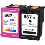 Pack Cartuchos 667 Xl Alternativo Color Y Negro