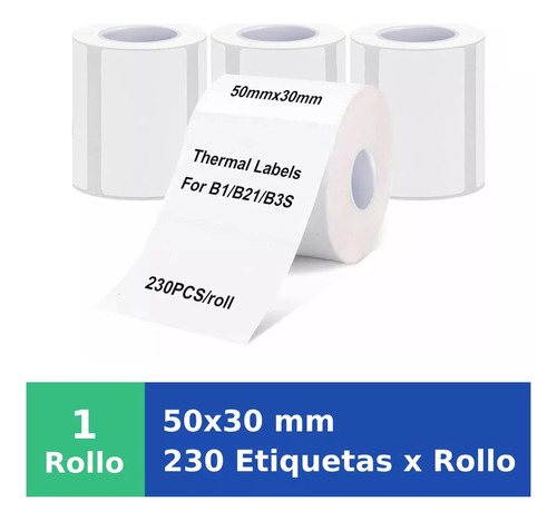 Rollo Etiquetas Papel Para Impresora Niimbot B1 B21 B3s