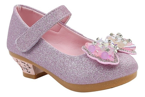 Zapatos De Princesa De Cristal Con Lazo Para Niños