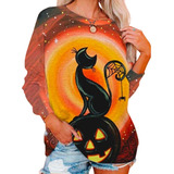 Sudadera De Manga Larga Con Estampado De Halloween