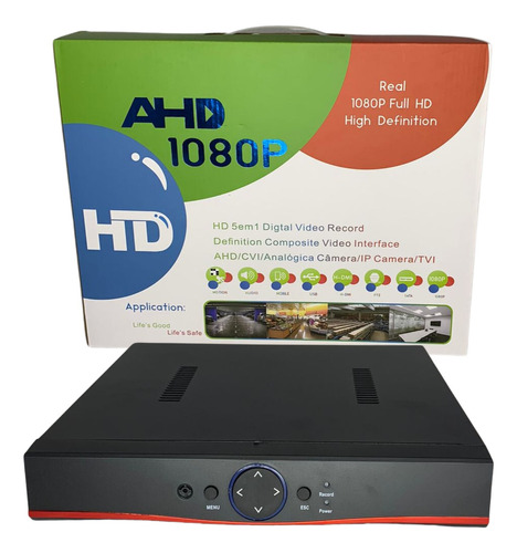 Gravador Digital Dvr 8 Canais Full Hd Preto 1080p