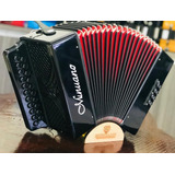 Gaita De Botão 8 Baixos Acordeon Minuano All Black (novo)