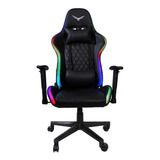 Gaming Naceb Silla Gamer Neon Demo Na-09s2 Luz Led De 12 Colores Fijos Con Control Remoto De Vinipiel Con Descansa Brazos 3d Base De Estrella De Plástico Y Piston De Gas Heavy Duty