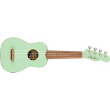Ukulele Fender Venice Soprano Colores, Meses Y Color Surf Green