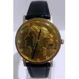 Hermoso Reloj Moneda Liberty Jean Cardot Vintage No Omega 