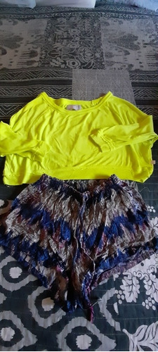 Short +remera Talle 34 Y 36 Combo