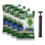 Sacos À Vácuo Organizador Viagem Kit 4 Un 60x80cm + Bomba