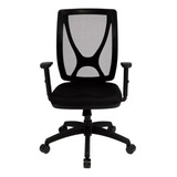 Silla De Escritorio Rossi Ejecutiva Alma Ergonómica  Negra Con Tapizado De Mesh Y Marathon