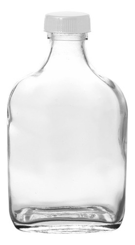 Petaca Botella Vidrio 200 Cc Con Tapa A Rosca X 12 Unidades