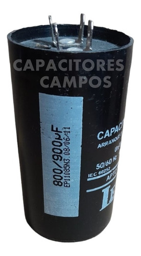 Capacitor Electrolítico 800/900 Uf Para Arranque De Motores