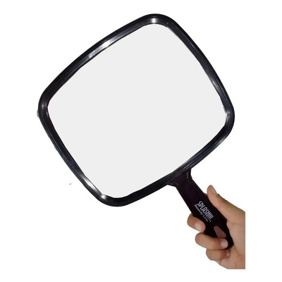 Espejo Cuadrado Para Barberia \u002F Estética 23cm X 32cm Marco Negro | MercadoLibre