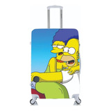 Capa Protetora Para Mala Viagem Média Casal Simpsons