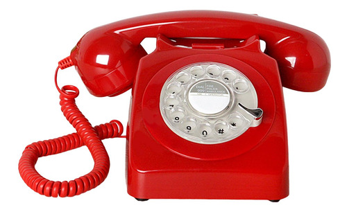 Teléfono Rotatorio Vintage Estilo Años 60 Teléfono Con